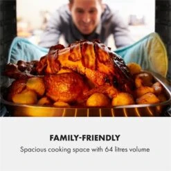 Gusteau Hektor Einbau-Set Backofen + Unterbau-Haube 2950W 64Ltr 530 M³/h Weiß Edelstahl -Haushaltsgeräte Store 60002592 yy 0005 logo Klarstein Gusteau Elektrischer Einbaubackofen weiss