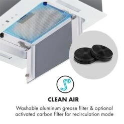 Gusteau Hektor Einbau-Set Backofen + Unterbau-Haube 2950W 64Ltr 530 M³/h Weiß Edelstahl -Haushaltsgeräte Store 60002592 yy 0010 logo Klarstein Hektor Dunstabzugshaube Einbau weiss reedit