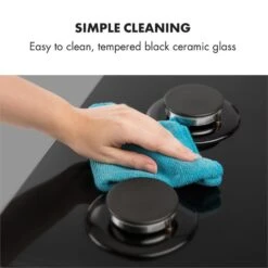 Gusteau Ignito Einbau-Ofen-Set Elektro / Gas 64Ltr Schwarz Edelstahl -Haushaltsgeräte Store 60002595 yy 0010 logo Klarstein Ignito 4 Zonen Gaskochfeld schwarz