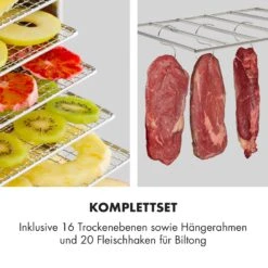 Master Jerky 16 Dörrautomat + Fleischhaken Set 1500W 40-90 °C 15h-Timer Edelstahl Silber -Haushaltsgeräte Store 60002668 de 0003 logo