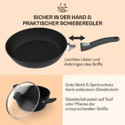 Noto Endurance Topf- Und Pfannenset Geschmiedetes Aluminium Ergonomische Griffe Glasdeckel Filz -Haushaltsgeräte Store 60003055 de 0007 usp